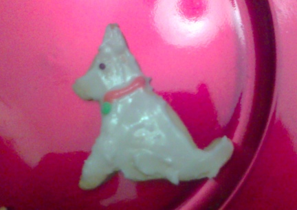 White GSD Christmas Cookie